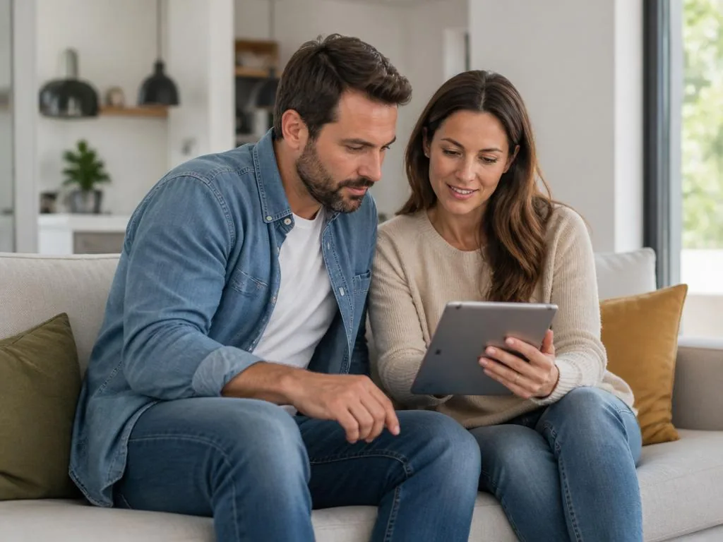 Homeowner reviewing a flooring and remodel financing estimate